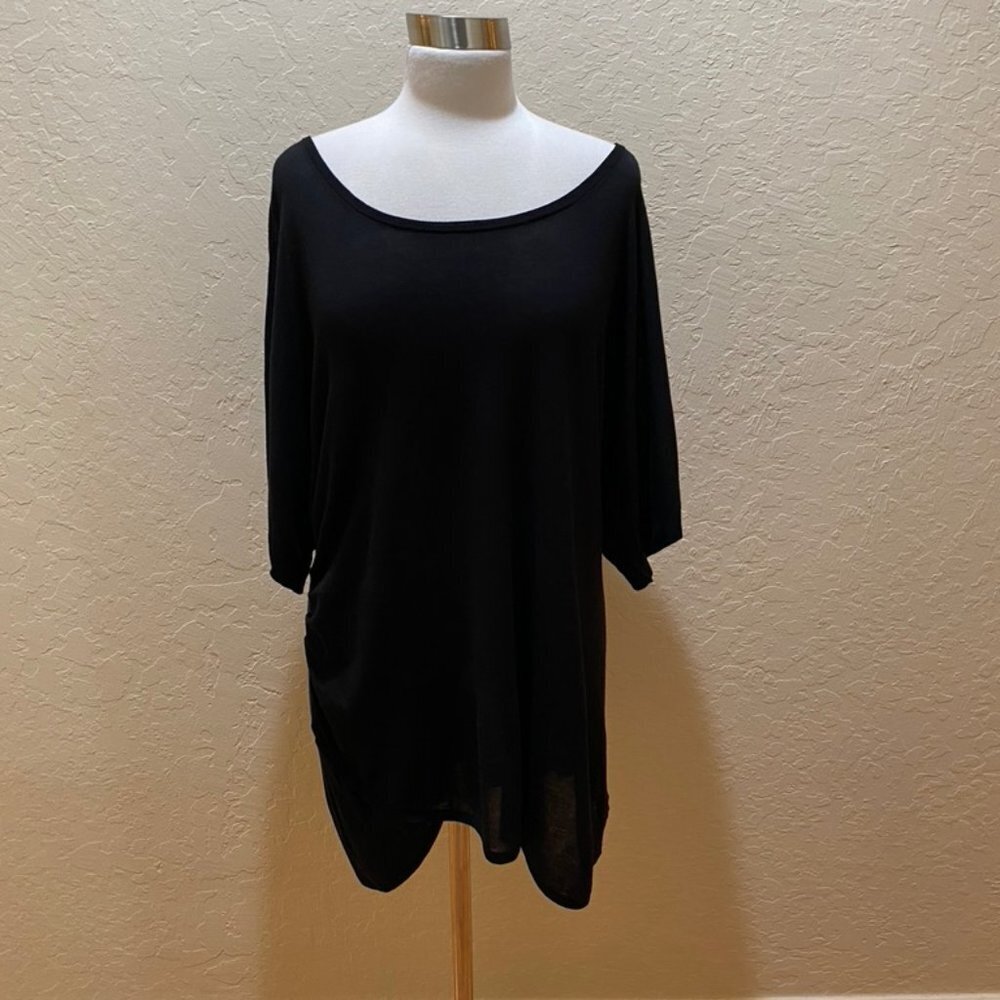 GAP black side gather knit tunic Size XL